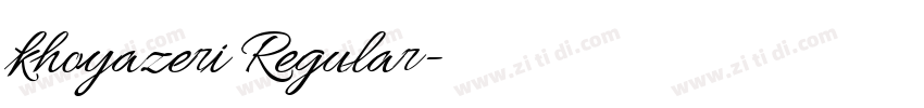 khoyazeri Regular字体转换